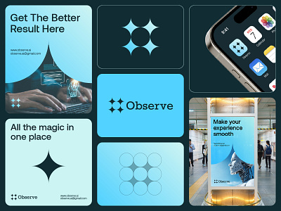 Observe - Logo Design Concept ai artificial intellegence brand identity branding concept creative designer portfolio futuristic logo logo designer machine learning magic minimalist modern network saas tech technology