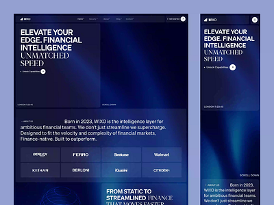 Finance Landing Page ai aidesign analytics animation bank app dashboarddesign design enterpriseux finance financial fintechdesig landing page productdesign ui uidesign uxdesign web web design webdesign website
