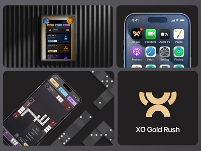XO Gold Rush Mobile App Game Branding branding design domino app game app gold rush illustration logo minimal mobile mobile app mobile app branding mobile game mobile gaming modern money game reward game ui uiux xo gold rush