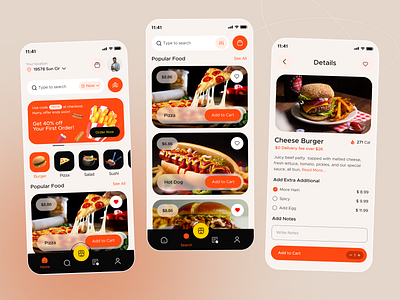 Food Delivery Mobile App app creative delivery delivery app delivery service design fast food food and drink food delivery food delivery app food delivery service food order foodie ios app mobile online food order ordering restaurant