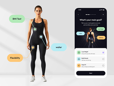 AI-Powered Wellness & Fitness Onboarding App ai fitness ai fitness app app design bodyweight coach figma fitness app gym health health coaching ios meal plan mobile mobile app mobile app design online training training ui ux workout
