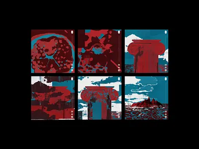 Past Alarm — The Third Column: Single Covers album art cover cover art disco graphic design music paint playlist poster track