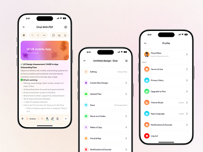 Lexica AI Mobile App aiapp app app design appconcept creativetools figmadesign iosapp mobile mobile app mobile app design mobiledesign pdfreader productivityapp smartassistant ui uxui