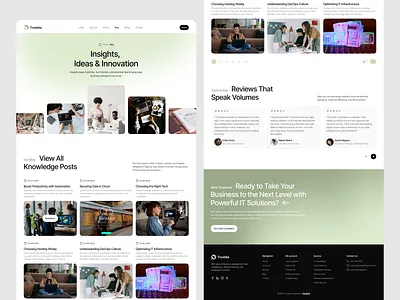 Responsive blog page UI/UX design for an IT service Website product ui ux web website
