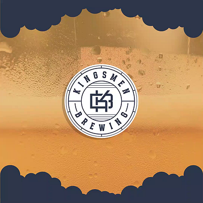 Kingsmen Brewing – KB Monogram Badge Logo Design brand identity branding design design logo flat graphic design illustration initials logo logo design logos logotype minimal modern monogram simple text unique wordmark