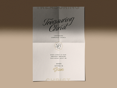Treasuring Christ Brand Identity branddesign brandidentity branding brandingandidentity brandingdesign brandingidentity campaign campaigndesign churchdesign composition customlettering graphicdesign layout layoutdesign lettering logo poster posterdesign vector