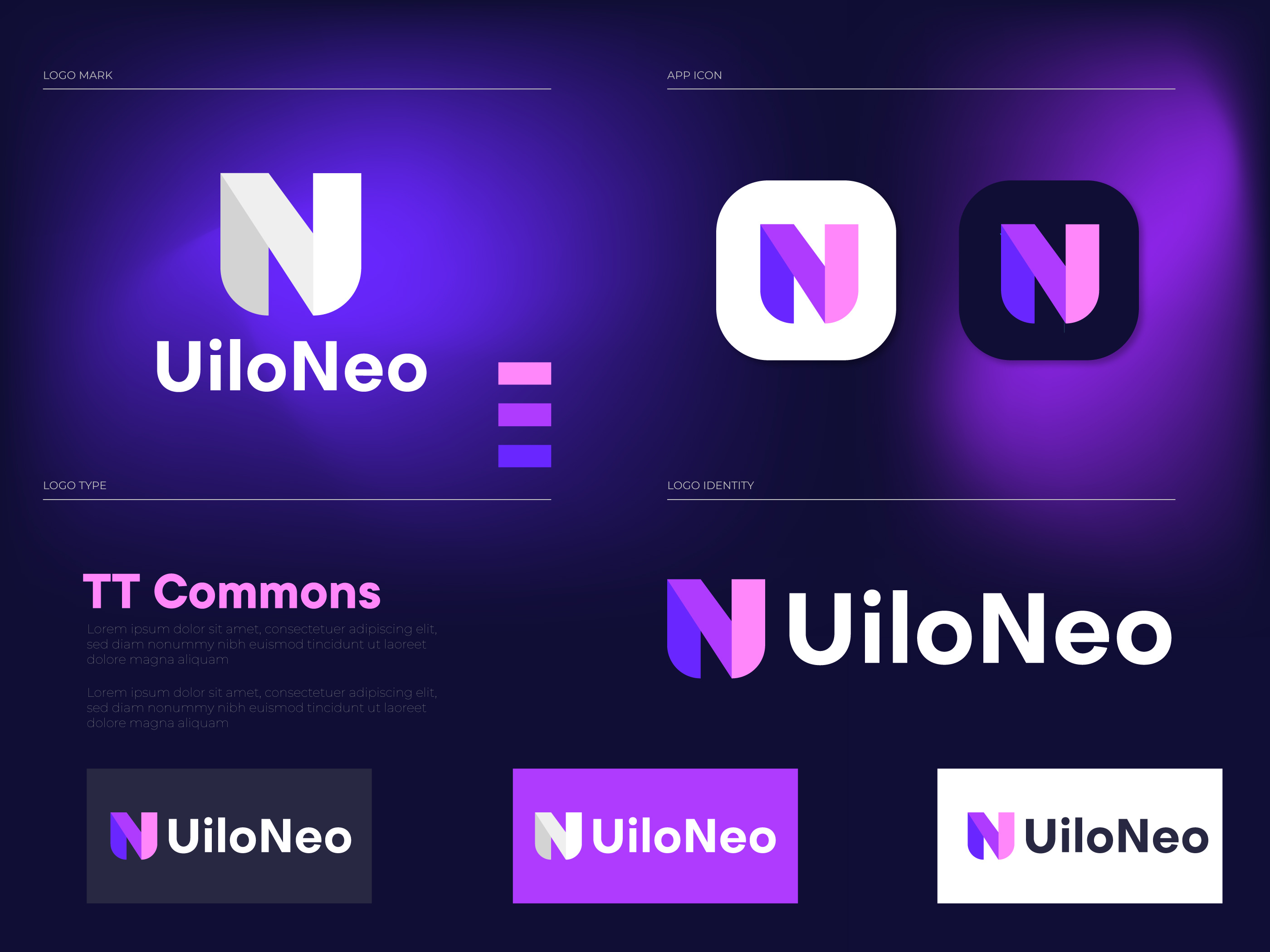 Brand identity design for UiloNeo a b c d e f g h i j k l m n app brand brand identity brand identity designer branding brandmark icon identity logo logo design logo designer logotype mark minimal n logo o p q r s t u v w x y z symbol typography u letter logo
