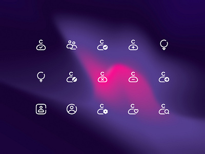 Minimal User Profile Broken Icons by Iconstica icon design icon library icon pack icon set icons ui