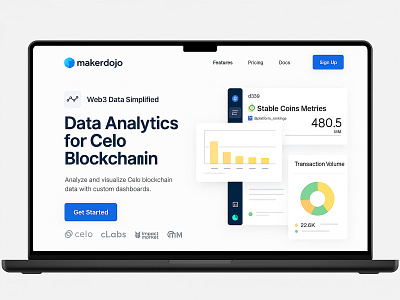 Data Analytics Dashboard for Celo Blockchain 3d animation branding graphic design logo motion graphics ui