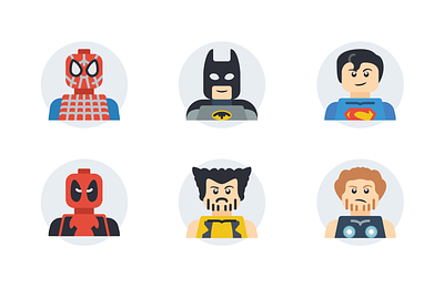 Lego Superhero Avatars avatar design flat graphic design illustration lego superhero