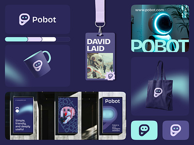 Pobot - Logo & Branding ai bot app icon brand identity branding creative logo dribbble icon logo logo design logo style guide modern logo monogram logo pobot style guide tech brand tech logo