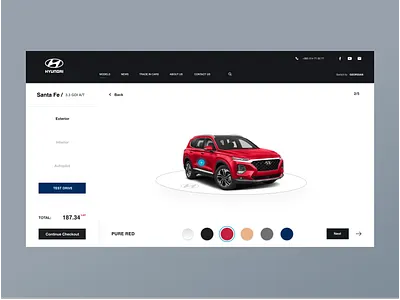 Hyundai Auto Georgia - Web UXUI 360 view automobile buy car car car website cars clean drive hyundai minimal minimalistic modification modify car test drive trendy ui ui ux vechile web design website