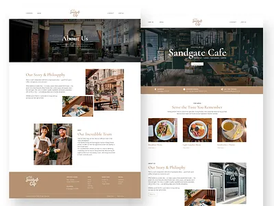 Cafe Website Design cafe website creative design minimal design responsive ui user interface ux visual design website website design