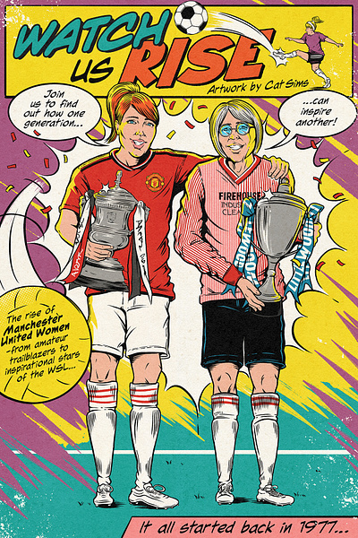 Rise of the Reds X Cat Sims cat sims comic art exhibition football public art women