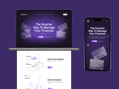 Saaftix - Finance saas website design finance finance saas website landing page saaftix saas ui uiux ux web design webpage website