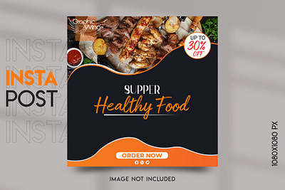 Food Restaurant Social Media Post Design ads design banner branding burger design food banner food instagram food story graphic designer graphic wing illustration social media post design