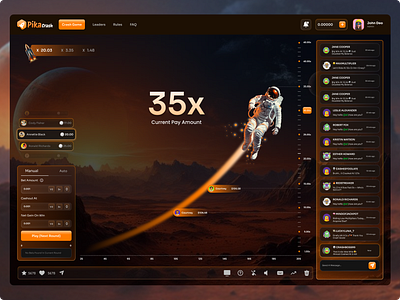 PikaCrash – Real-Time Casino Crash Game Interface crashgameui cryptocasinointerface livegametransparency multipliermechanics realtimebettingdesign socialgamingux