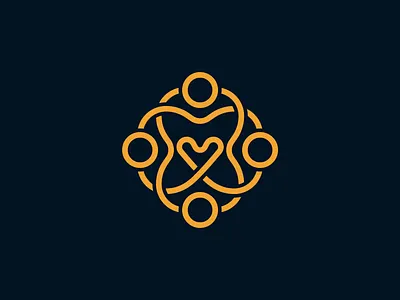 Logo design circle logo community logo logo design love logo peopleicon unity