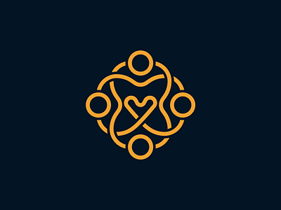 Logo design circle logo community logo logo design love logo peopleicon unity