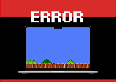 Engaging Error page - Mario theme. app branding design graphic design illustration logo typography ui ux vector
