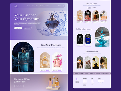 Perfume e‑Commerce Hero Section | Luxury UI Design minimal