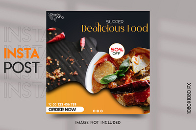 Food Restaurant Social Media Post Design ads design banner branding burger design food banner food instagram food story graphic designer graphic wing illustration instagram post social media post design