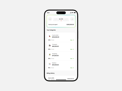 Expense Tracker app billing category design dollar fintech food history medical mobile app mobile design money product design records transport ui ui design uiux design user interface ux