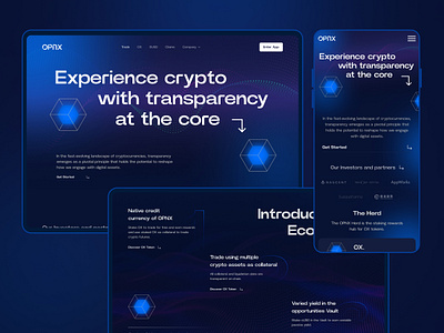 OPNX - Crypto Landing Page ai app app design blockchain crypto crypto dashboard crypto landing page crypto platform crypto wallet crypto website cryptocurrency dapp defi exchange landing page ui web design web3 web3 landing page