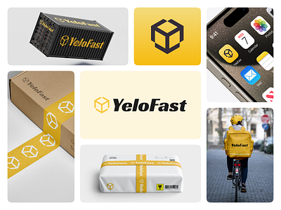 Branding - YeloFast bentogrid branding graphic design grid logo mockup