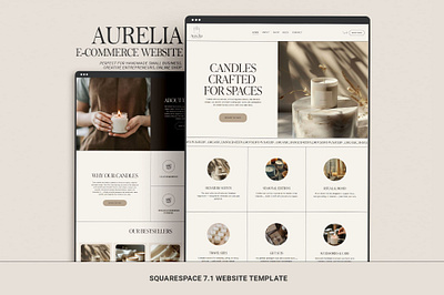 Ecommerce Squarespace 7.1 Website Template e commerce