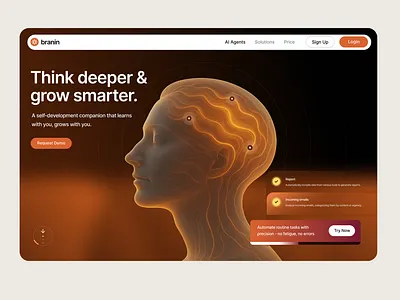 Web Ui Design - Branin Ai Agents V2 ai creative design graphic design ui uidesign web