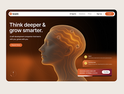 Web Ui Design - Branin Ai Agents V2 ai creative design graphic design ui uidesign web
