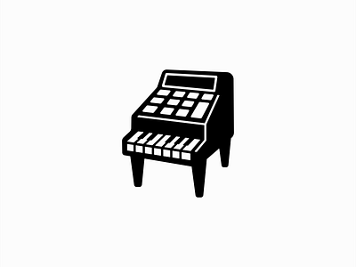 Piano Calculator Logo accounting branding calculator creative design emblem finance icon identity illustration keyboard logo mark music piano producer symbol tech vector