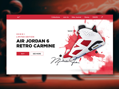 Web Design - Air Jordan 6 3d animation app branding design graphic design illustration logo motion graphics typography ui ux vector