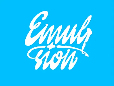 Emulsion Lettering 2d ae clean emulsion hand lettering lettering logo logotype script typography