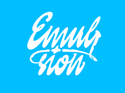 Emulsion Lettering 2d ae clean emulsion hand lettering lettering logo logotype script typography