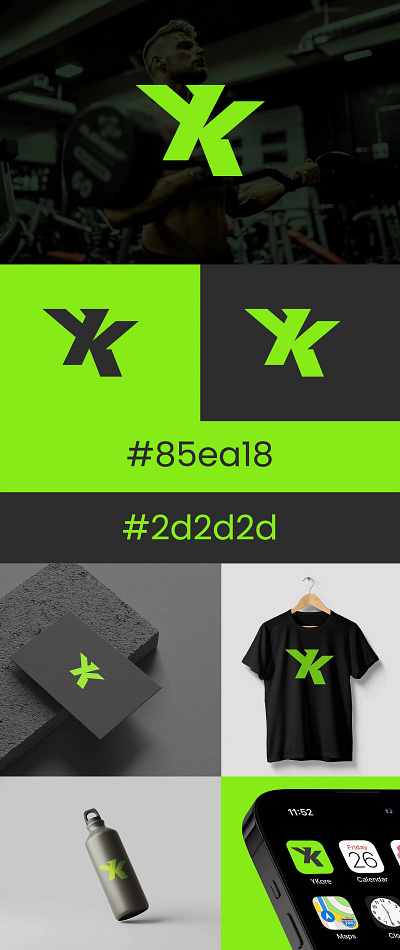 YK Abstract Lettermark Logo Design abstract mark brand identity branding graphic design lettermark logo logo design minimalist logo visual identity