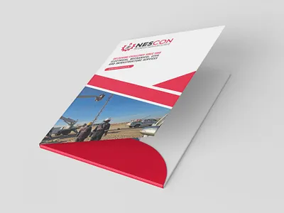 Corporate Folder Design for NESCON brand design branding creative design folder graphic design print design