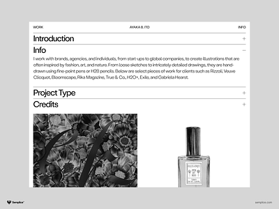 Accordion Module accordion branding design landing page module perfume portfolio ui ux website website builder