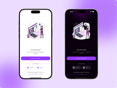 Email authentication ui