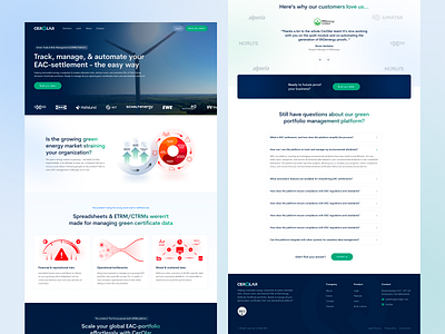 CerQlar - Homepage UI branding clean ui design energy footer gradient green energy hero section homepage logo minimal section ui simple ui design ux design uxui video background website