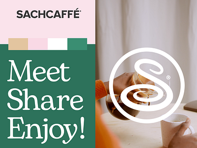 Sachcaffe New Brand Identity animation branding colors creative design graphic design icon logo logotype minimal motion graphics sweet symbol
