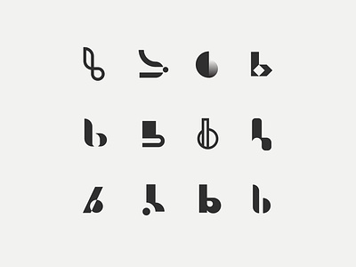 B Marks b branding design flat icon letter lettermark logo logomark mark monogram typography