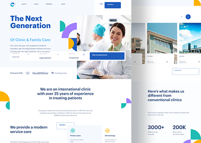 Modern Healthcare & Medical Clinic Landing Page UI Design appointmentbooking cleandesign clinicwebsite designinfigma doctorwebsite dribbbleshowcase figmadesign healthcaredesign healthtech landingpageui medicallandingpage medicalui medicalwebsite modernui uiinspiration userinterface uxuidesign webdesign