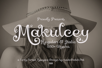 Makulcey Curly Script branding calligraphy christmas classic classy curly elegant feminine invitation logotype nostalgic opentype script typography valentine vintage webfont wedding