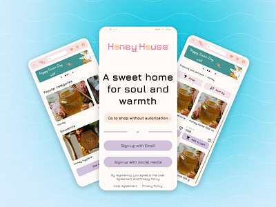 Rebranding HoneyHouse adaptive UI design adaptive ui figma honey interface rebranding ui