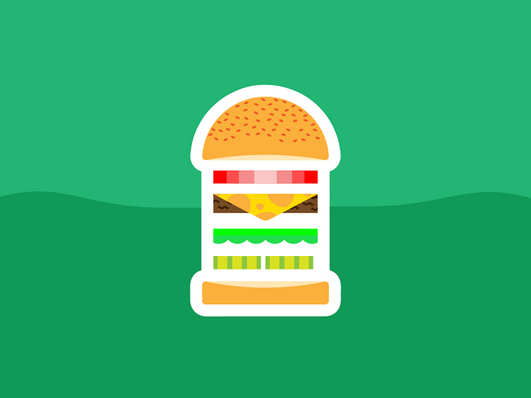 Deconstructed Burger by Haley Argo on Dribbble