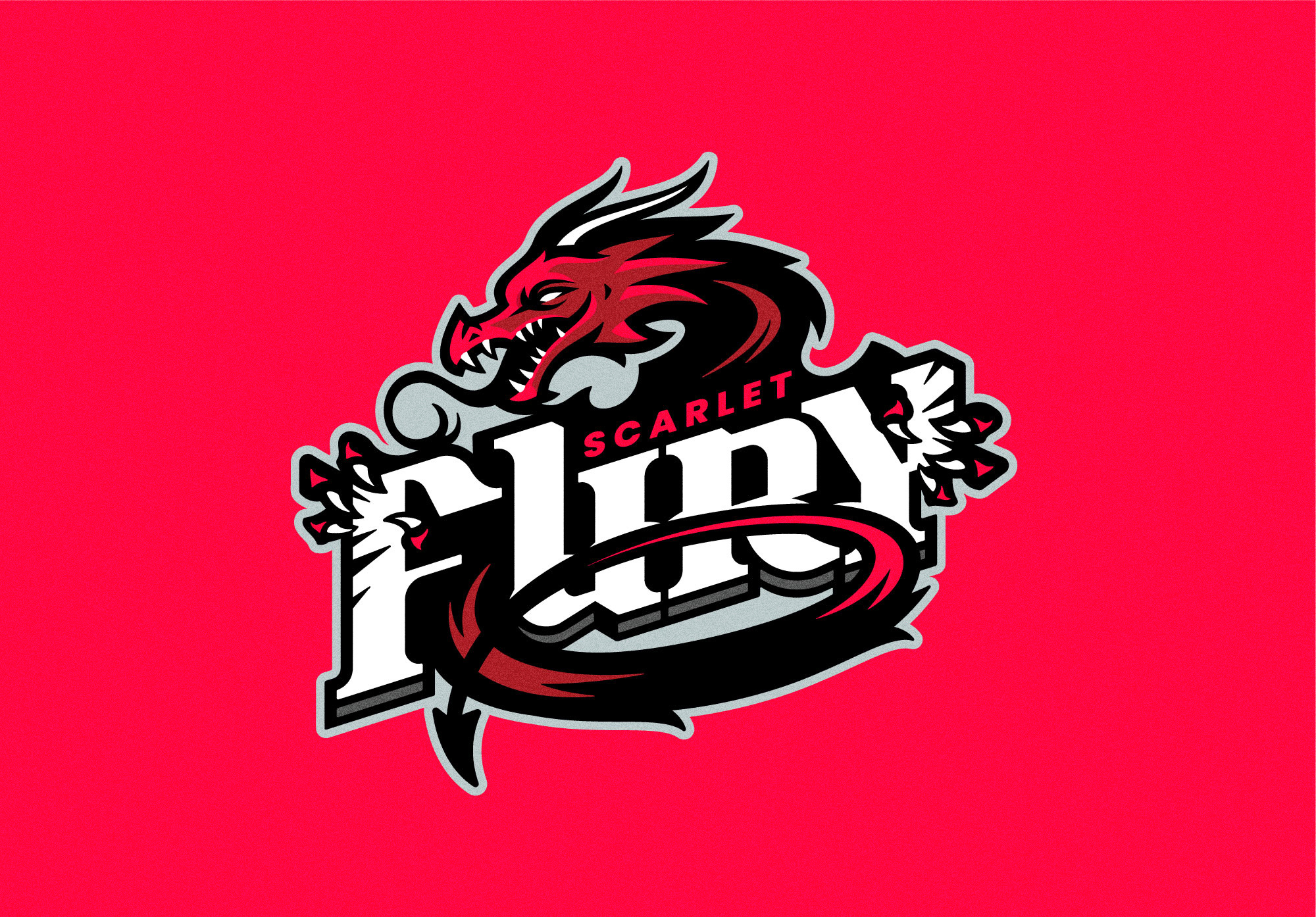 Scarlet Fury branding dragon dragon mascot identity illustration logo logotype mascot red scarlet sport team