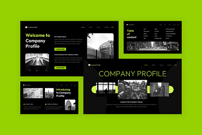 Green Company Profile Presentation template