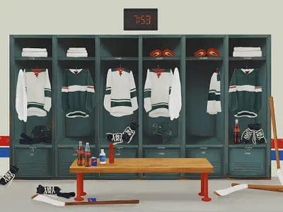 What really happens during NHL intermissions? The naked truth digital art editorial hockey illustration nhl nytimes sports illustration the athletic